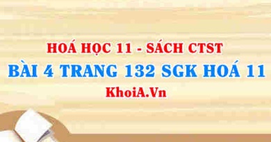 Bài 4 trang 132 SGK Hóa 11 Chân trời sáng tạo